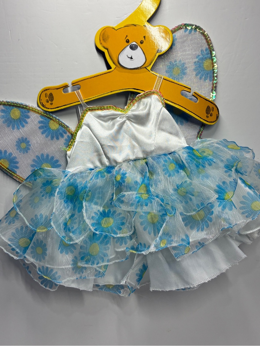 Build a Bear Summer Friend Fur All Seasons Blue Daisy Fairy Dress Teddy New